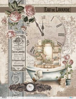 PFY-13688 - Papel Arroz 54x70 cm 25-30 gr. (Home&Deco Bath)- pack 6 ud.