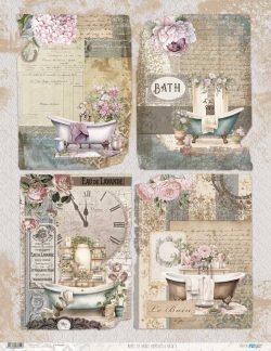 PFY-13691 - Papel Arroz 54x70 cm 25-30 gr. (Home&Deco Bath)- pack 6 ud.