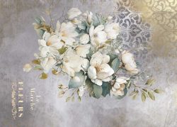 PFY-12788 - Tela Encuadernar Decorada 70x50cm. (La Vie En Fleurs Magnolias I) - pack 6 ud.