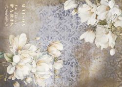 PFY-12789 - Tela Encuadernar Decorada 70x50cm (La Vie En Fleurs Magnolias II) - pack 6 ud.