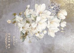 PFY-12792 - Tela Encuadernar Decorada 70x50cm. (La Vie En Fleurs Magnolias IV) - pack 6 ud.
