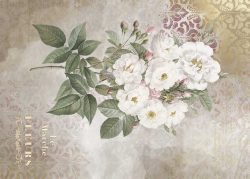 PFY-12793 - Tela Encuadernar Decorada 70x50cm (La Vie En Fleurs Roses I) - pack 6 ud.