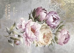 PFY-12801 - Tela Encuadernar Decorada 70x50cm. (La Vie En Fleurs Peonies IV) - pack 6 ud.