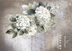 PFY-12804 - Tela Encuadernar Decorada 70x50cm. (La Vie En Fleurs Hydrangeas III) - pack 6 ud.