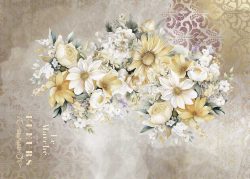 PFY-12806 - Tela Encuadernar Decorada 70x50cm. (La Vie En Fleurs Daisies I) - pack 6 ud.