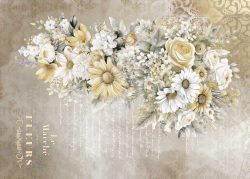 PFY-12809 - Tela Encuadernar Decorada 70x50cm. (La Vie En Fleurs Daisies IV) - pack 6 ud.
