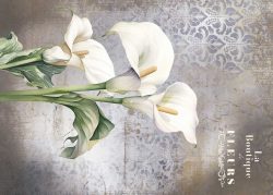 PFY-12817 - Tela Encuadernar Decorada 70x50cm. (La Vie En Fleurs Calla Lily III) - pack 6 ud.