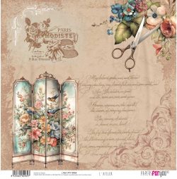 PFY-12969 - Papel Scrap doble cara 180gr 12"x12" (L´Atelier)- pack 12 ud.