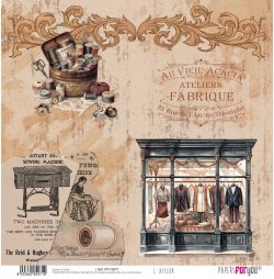 PFY-12971 - Papel Scrap doble cara 180gr 12"x12" (L´Atelier)- pack 12 ud.