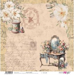 PFY-12973 - Papel Scrap doble cara 180gr 12"x12" (L´Atelier)- pack 12 ud.