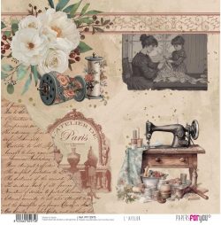 PFY-12975 - Papel Scrap doble cara 180gr 12"x12" (L´Atelier)- pack 12 ud.