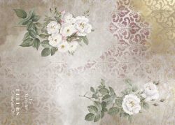PFY-13097 - Tela Encuadernar Decorada 70x50cm. (La Petite Vie En Fleurs Roses I) - pack 6 ud.