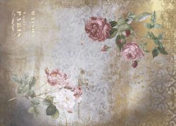 PFY-13099 - Tela Encuadernar Decorada 70x50cm. (La Petite Vie En Fleurs Roses III) - pack 6 ud.