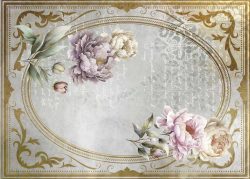 PFY-13105 - Tela Encuadernar Decorada 70x50cm. (La Petite Vie En Fleurs Peonies II) - pack 6 ud.