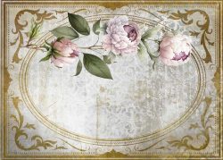 PFY-13107 - Tela Encuadernar Decorada 70x50cm. (La Petite Vie En Fleurs Peonies IV) - pack 6 ud.