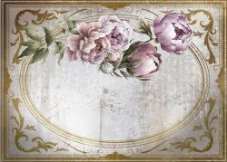 PFY-13109 - Tela Encuadernar Decorada 70x50cm. (La Petite Vie En Fleurs Peonies VI) - pack 6 ud.