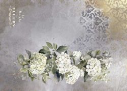 PFY-13111 - Tela Encuadernar Decorada 70x50cm. (La Petite Vie En Fleurs Hydrangeas I) - pack 6 ud.