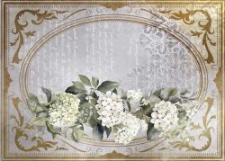 PFY-13112 - Tela Encuadernar Decorada 70x50cm. (La Petite Vie En Fleurs Hydrangeas II) - pack 6 ud.