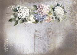 PFY-13115 - Tela Encuadernar Decorada 70x50cm. (La Petite Vie En Fleurs Hydrangeas V) - pack 6 ud.