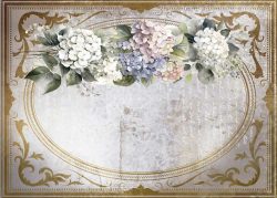 PFY-13116 - Tela Encuadernar Decorada 70x50cm. (La Petite Vie En Fleurs Hydrangeas VI) - pack 6 ud.