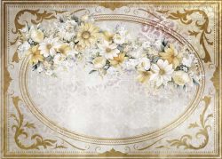 PFY-13118 - Tela Encuadernar Decorada 70x50cm. (La Petite Vie En Fleurs Daisies II) - pack 6 ud.