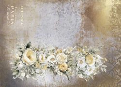 PFY-13119 - Tela Encuadernar Decorada 70x50cm. (La Petite Vie En Fleurs Daisies III) - pack 6 ud.