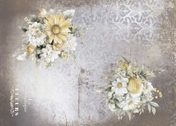 PFY-13122 - Tela Encuadernar Decorada 70x50cm. (La Petite Vie En Fleurs Daisies V) - pack 6 ud.