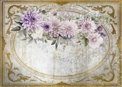 PFY-13127 - Tela Encuadernar Decorada 70x50cm. (La Petite Vie En Fleurs Dahlias IV) - pack 6 ud.