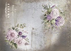 PFY-13128 - Tela Encuadernar Decorada 70x50cm. (La Petite Vie En Fleurs Dahlias V) - pack 6 ud.