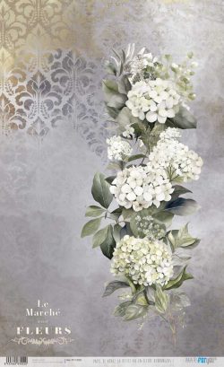 PFY-13002 - Papel Arroz 54x33 cm 25-30 gr. (La Petite Vie En Fleurs Hydrangeas I) - pack 6 ud.
