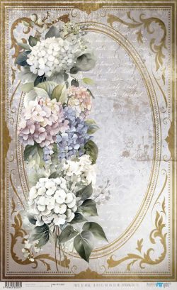 PFY-13007 - Papel Arroz 54x33 cm 25-30 gr. (La Petite Vie En Fleurs Hydrangeas VI) - pack 6 ud.