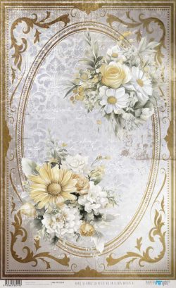 PFY-13014 - Papel Arroz 54x33 cm 25-30 gr. (La Petite Vie En Fleurs Daisies VI) - pack 6 ud.
