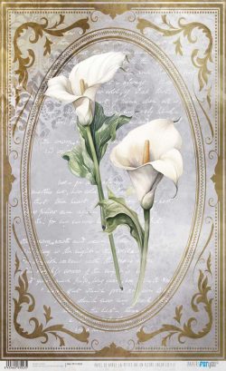 PFY-13023 - Papel Arroz 54x33 cm 25-30 gr. (La Petite Vie En Fleurs Calla Lily II) - pack 6 ud.