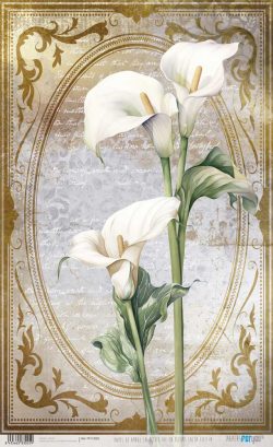 PFY-13025 - Papel Arroz 54x33 cm 25-30 gr. (La Petite Vie En Fleurs Calla Lily IV) - pack 6 ud.