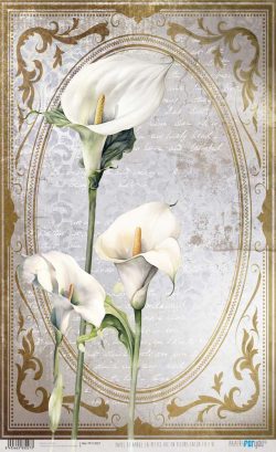 PFY-13027 - Papel Arroz 54x33 cm 25-30 gr. (La Petite Vie En Fleurs Calla Lily VI) - pack 6 ud.
