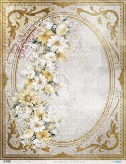 PFY-13056 - Papel Arroz 54x70 cm 25-30 gr. (La Petite Vie En Fleurs Daisies II) - pack 6 ud.