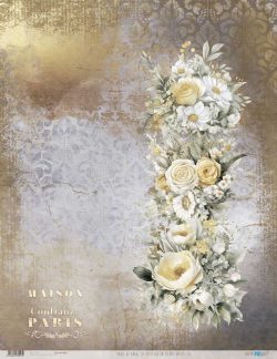 PFY-13057 - Papel Arroz 54x70 cm 25-30 gr. (La Petite Vie En Fleurs Daisies III) - pack 6 ud.