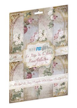 PFY-13076 - Colección de 4 Papeles Arroz 54x33 cm 25-30 gr. (Roses) - pack 4 ud.