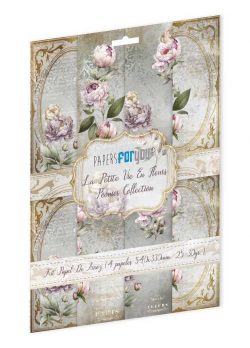 PFY-13077 - Colección de 4 Papeles Arroz 54x33 cm 25-30 gr. (Peonies) - pack 4 ud.