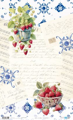 PFY-13752 - Papel Arroz 54x33 cm 25-30 gr. (Strawberry I)- pack 6 ud.