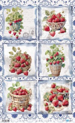 PFY-13754 - Papel Arroz 54x33 cm 25-30 gr. (Strawberry III)- pack 6 ud.