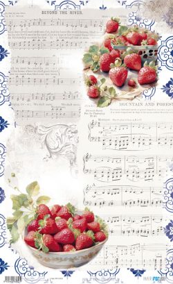 PFY-13757 - Papel Arroz 54x33 cm 25-30 gr. (Strawberry VI)- pack 6 ud.