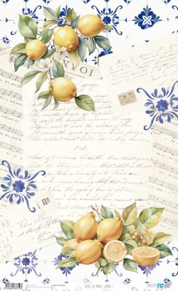 PFY-13759 - Papel Arroz 54x33 cm 25-30 gr. (Lemon I)- pack 6 ud.