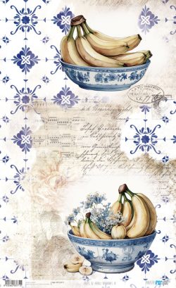 PFY-13771 - Papel Arroz 54x33 cm 25-30 gr. (Bananas IV)- pack 6 ud.