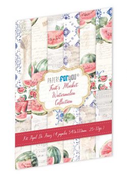 PFY-13774 - Colección  de  4 Papeles Arroz 54x33 cm 25-30 gr. (Fruit´s Market: Watermelon)- pack 4 ud.