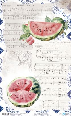 PFY-13781 - Papel Arroz 54x33 cm 25-30 gr. (Watermelon VI)- pack 6 ud.