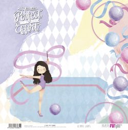 PFY-13885 - Papel Scrap doble cara 180gr 12"x12" (Olympic Games Niña Morena)- pack 12 ud.