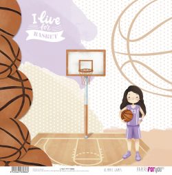 PFY-13886 - Papel Scrap doble cara 180gr 12"x12" (Olympic Games Niña Morena)- pack 12 ud.