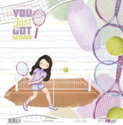 PFY-13887 - Papel Scrap doble cara 180gr 12"x12" (Olympic Games Niña Morena)- pack 12 ud.