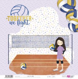 PFY-13892 - Papel Scrap doble cara 180gr 12"x12" (Olympic Games Niña Morena)- pack 12 ud.